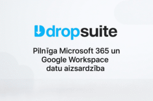 Dropsuite logotips – pilnīga Microsoft 365 un Google Workspace datu aizsardzība
